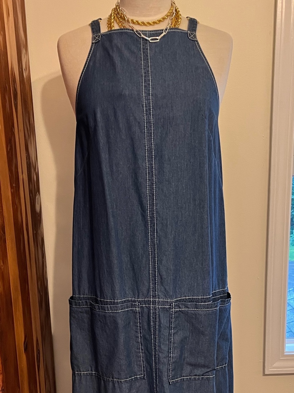 RARE Karen Walker Denim Maxi Dress - Blue